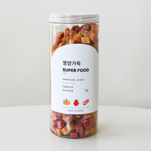 제로랩스 영양가득 져키 호박+토마토+연어 1kg